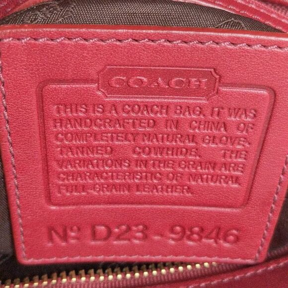 COACH Luxurious Red ♥️  Y2K Vintage Mini Tote Bag 9846 - Picture 7 of 12